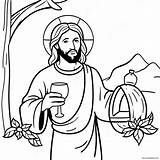 Jesus Turns Water Into Wine Coloring Page 57733 45681 sketch template
