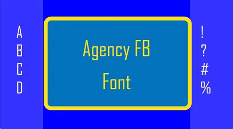 Agency FB Font | Dafont Online