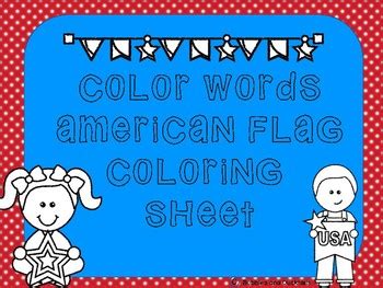 American Flag Coloring Sheet by Bubbles and Ducktails | TPT