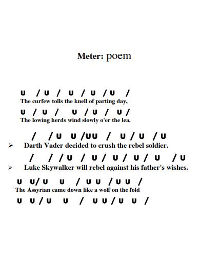 Meter Poem - 30+ Examples, Format, How to Write