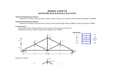 Contoh Soal Rangka Batang | Jejak Belajar