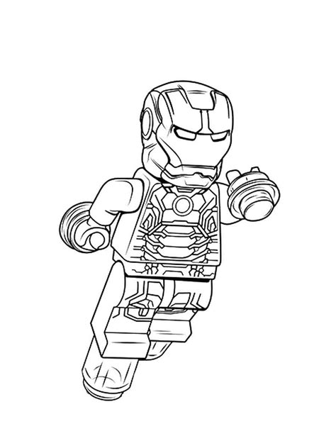 Lego Iron Man Coloring Pages