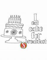Free Cake Coloring Pages — Stevie Doodles sketch template
