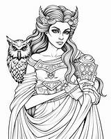 Greek God Coloring Pages Athena sketch template