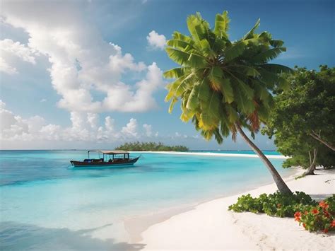 Premium AI Image | Tropical beach in the maldives island