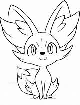 Coloriage De Fennekin Des Pokemon sketch template