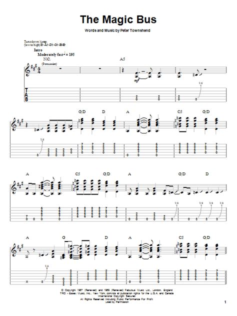 Magic Bus by The Who - Guitar Tab Play-Along - Guitar Instructor