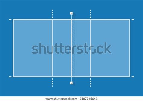 Indoor Volleyball Court Markings Seen Above Stock Vector (Royalty Free) 2407965643 | Shutterstock