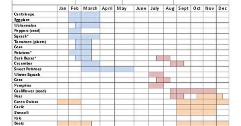 Arizona Vegetable Planting Calendar