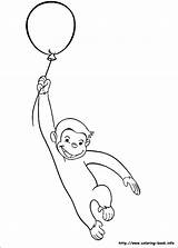 curious george Balloons coloring Page 558239 sketch template