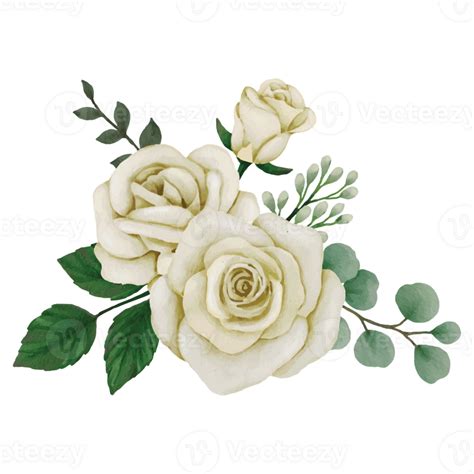 Flower white rose, floral bouquet Clip art Element Transparent ...