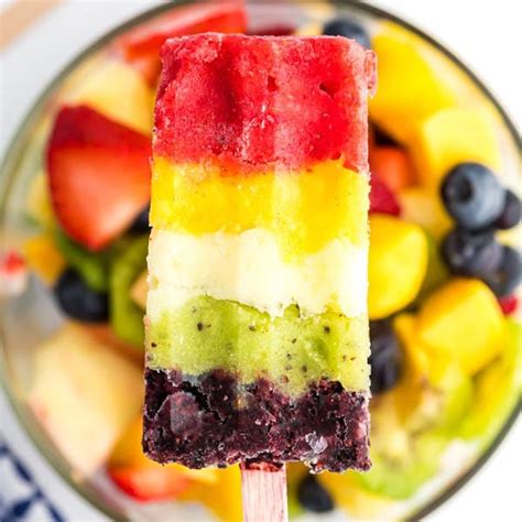 Rainbow Popsicles - Healthy Popsicle Recipe