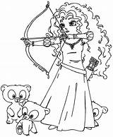 Printable Coloring Pages Disney Princess Merida Brave For Little Kids  sketch template