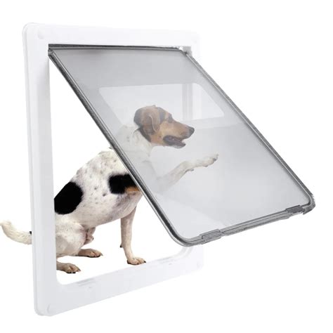 17inch Large Dog Door ABS White Safe Pet Door For Large Medium Dog ...