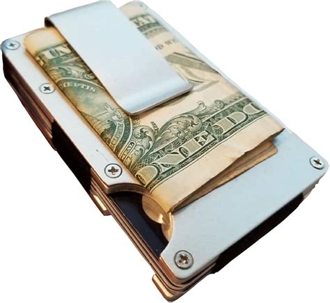 Amazon.com: Metal Money Clip Wallet Minimalist Men's Women's RFID ...