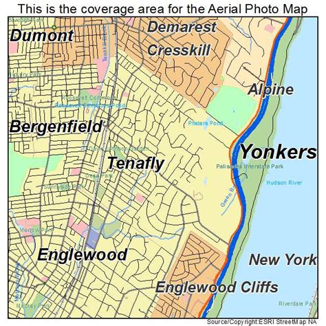 Aerial Photography Map of Tenafly, NJ New Jersey