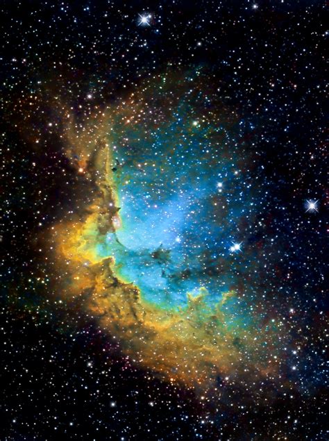 Wizard Nebula (NGC7380) in Hubble Palette (SII/Hα/OIII) - Astrophotography by Carballada