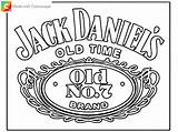 Vintage Jack Daniels Logo Coloring Page sketch template