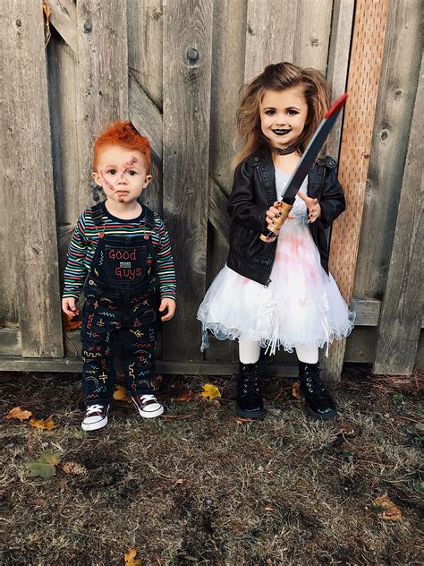 Chucky and his bride, sibling costumes, toddler duo costumes. Chucky and Tiffany… | Halloween ...