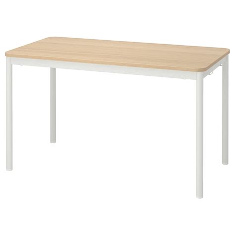 TOMMARYD table, white stained oak veneer/white, 130x70 cm (511/8x271/2") - IKEA