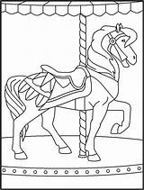 Free Printable Carousel Horse Coloring Page  sketch template