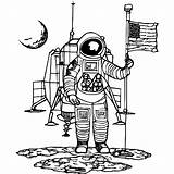 Astronaut Coloring Page · Creative Fabrica sketch template