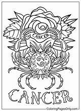 17 Páginas Para Colorear Del Signo Zodiacal Cáncer Gratis E  sketch template