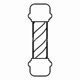 Barber Pole Drawing Tattoo Sketch Coloring Page sketch template