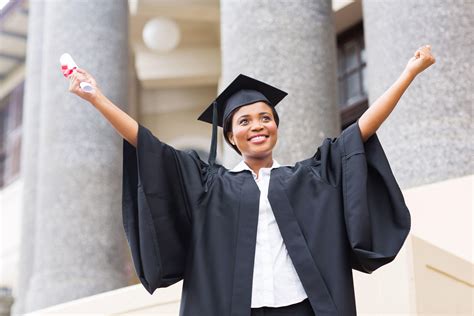 26458463 - happy african american female student with diploma at ...