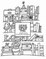 Books Coloring Pages sketch template