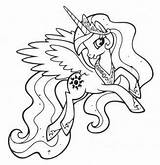 Princess Celestia Coloring Pages  My Little Pony coloring Unicorn sketch template