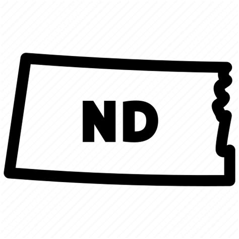 Nd map, north dakota, north dakota map, north dakota state icon