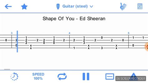 Shape of you (Ed Sheeran)_Guitare tab - YouTube