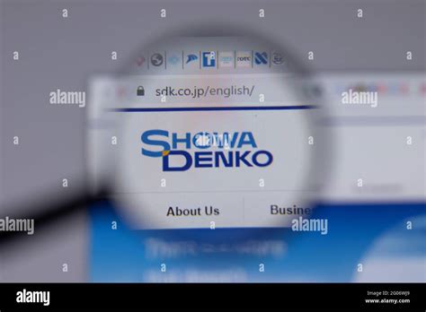 Los Angeles, California, USA - 1 June 2021: Showa Denko logo or icon on website page ...