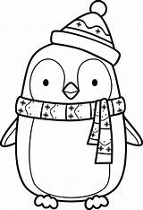 Christmas coloring book Or Page penguin Black And White  sketch template