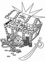 Treasure Chest For Kids Coloring Page  Free Printable Pages sketch template