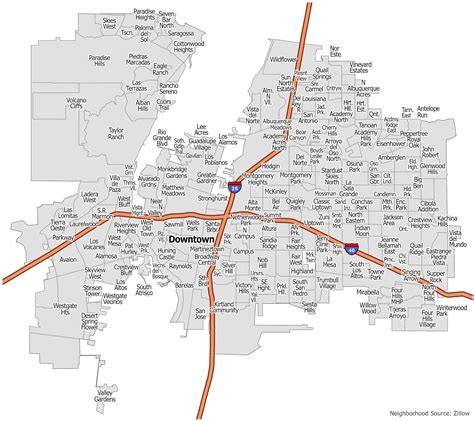 Albuquerque Neighborhoods Map - GIS Geography