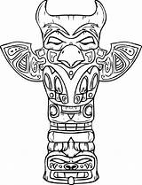 Totem Pole Coloring Pages Usable Free Download  Educative Printable sketch template