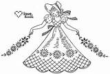 Crinoline Lady  Vintage embroidery Transfers Embroidery patterns sketch template