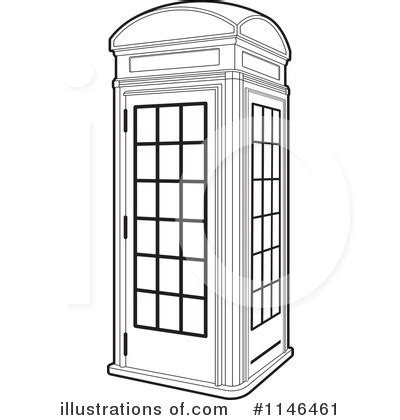 Phone Booth Clipart #1146461 - Illustration by Lal Perera