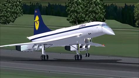 Flight Simulator Concorde Takeoff and Landing - YouTube