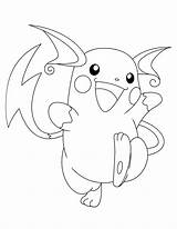 Printable raichu Pokemon Go coloring Pages  sketch template