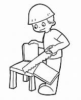 Carpenter Coloring Page sketch template