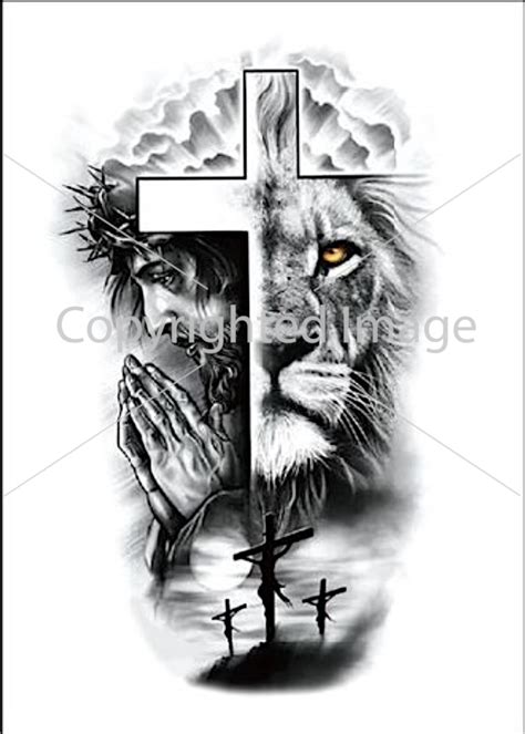 Tattoo Design Cool Design Jesus on Cross Digital Download - Etsy