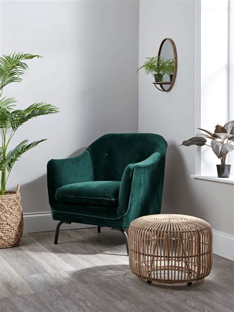 Forest Green Velvet Occasional Chair | Luxury home furniture, Living ...