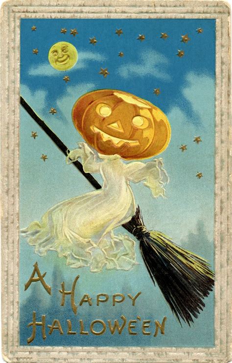 Vintage Halloween Image Free - Ghost - The Graphics Fairy