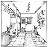 Perspective Coloring Pages  sketch template