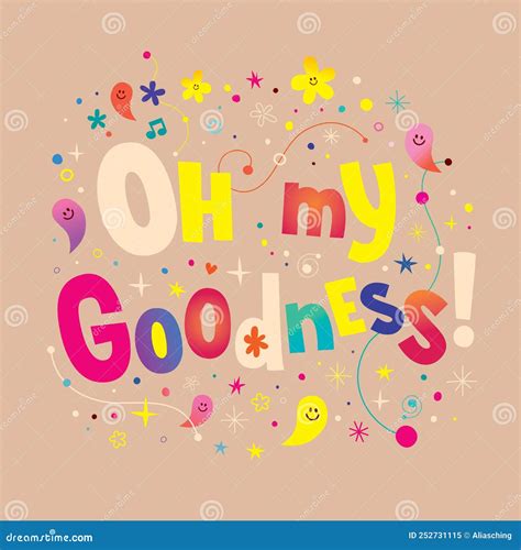 Oh my goodness stock vector. Illustration of lettering - 252731115