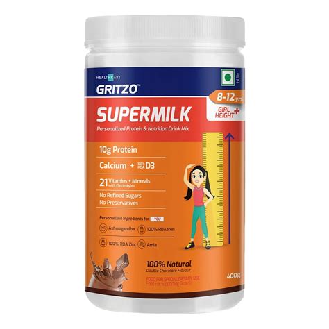 SuperMilk Height+ for 8-12 Yrs Girls Personalized Protein & Nutrition Drink Mix at Best Price in ...