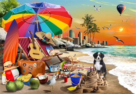 Beach Time 1000 Piece Funbox Jigsaw Puzzle | Puzzle Palace Australia